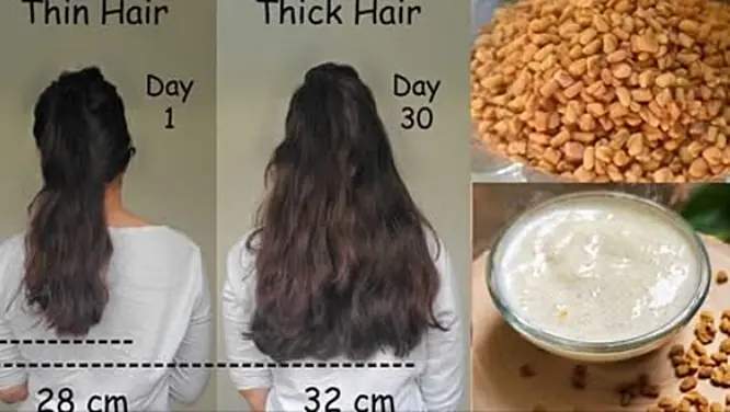Apply fenugreek hair mask for triple HAIR GROWTH - Unexpected result in 30 days