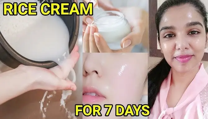Homemade Korean Rice Face Cream For Wrinkle Free, Young Skin