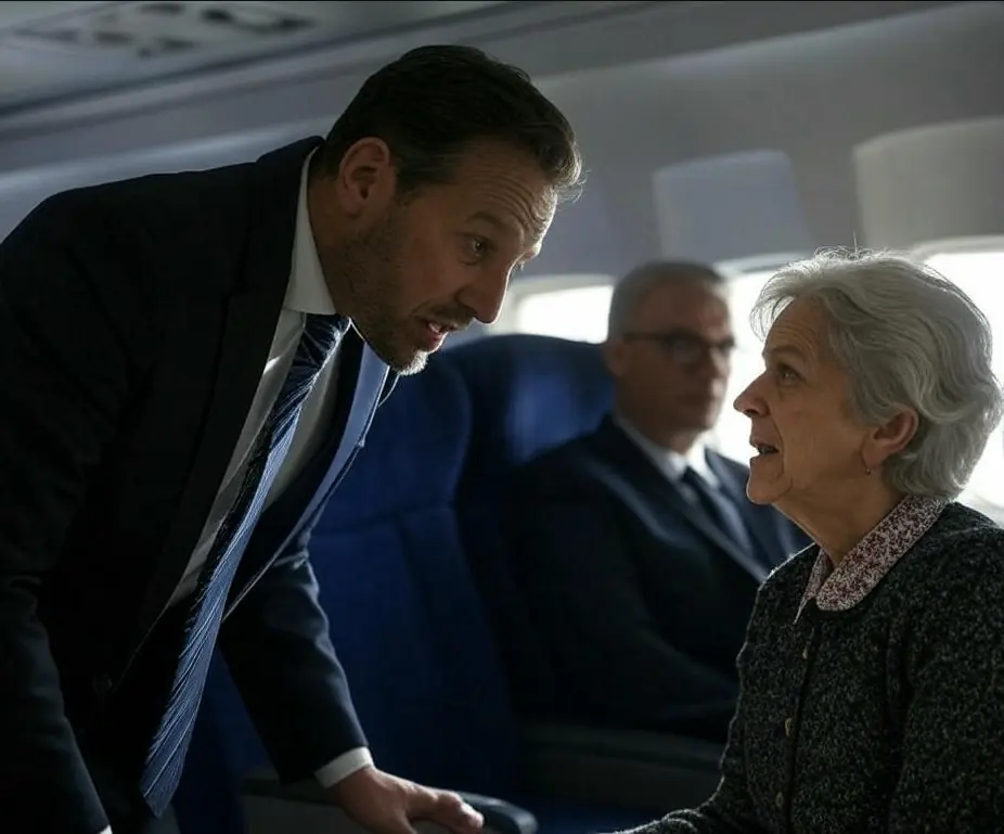 Business Class Passenger M0cks Elderly Woman, But Pilot's Message Brings a Touching Reversal
