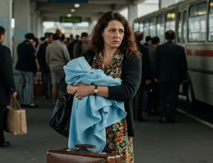 At a bus stop, a woman entrusted me with a little girl and a suitcase packed with money—I kept quiet for 30 years, never anticipating what was to come