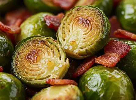 Honey-Glazed Roasted Brussels Sprouts with Bacon Recipe