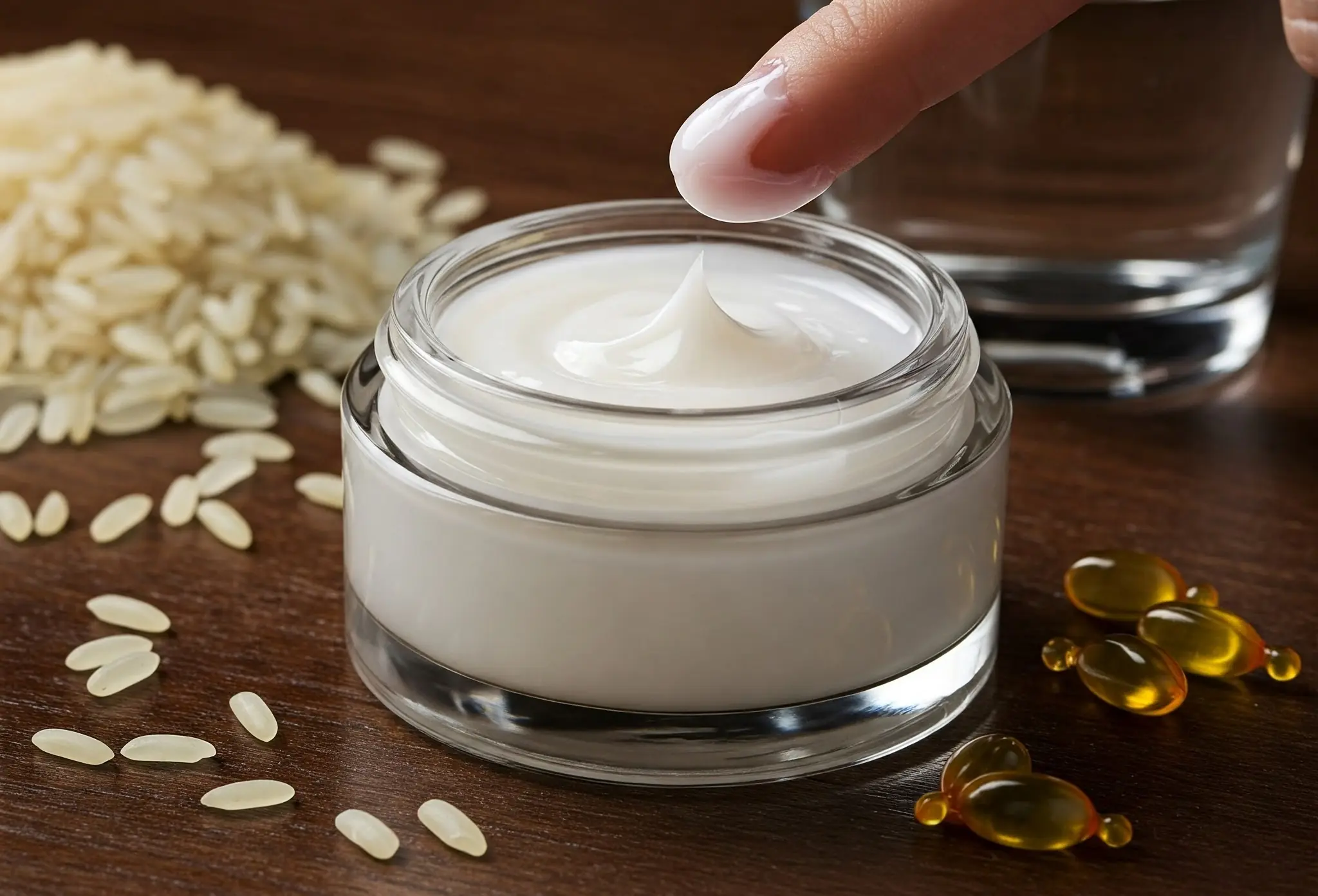 Homemade Korean Rice Face Cream For Wrinkle Free, Young Skin