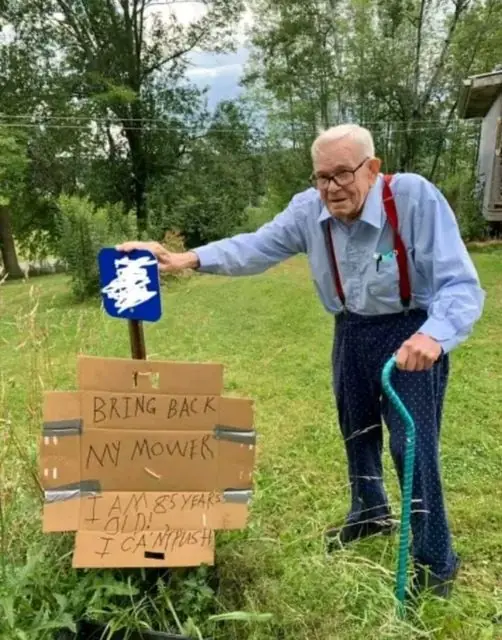 85-Year-Old Gordon’s St0len Lawn Mower Returned with a Heartwarming Tw ist