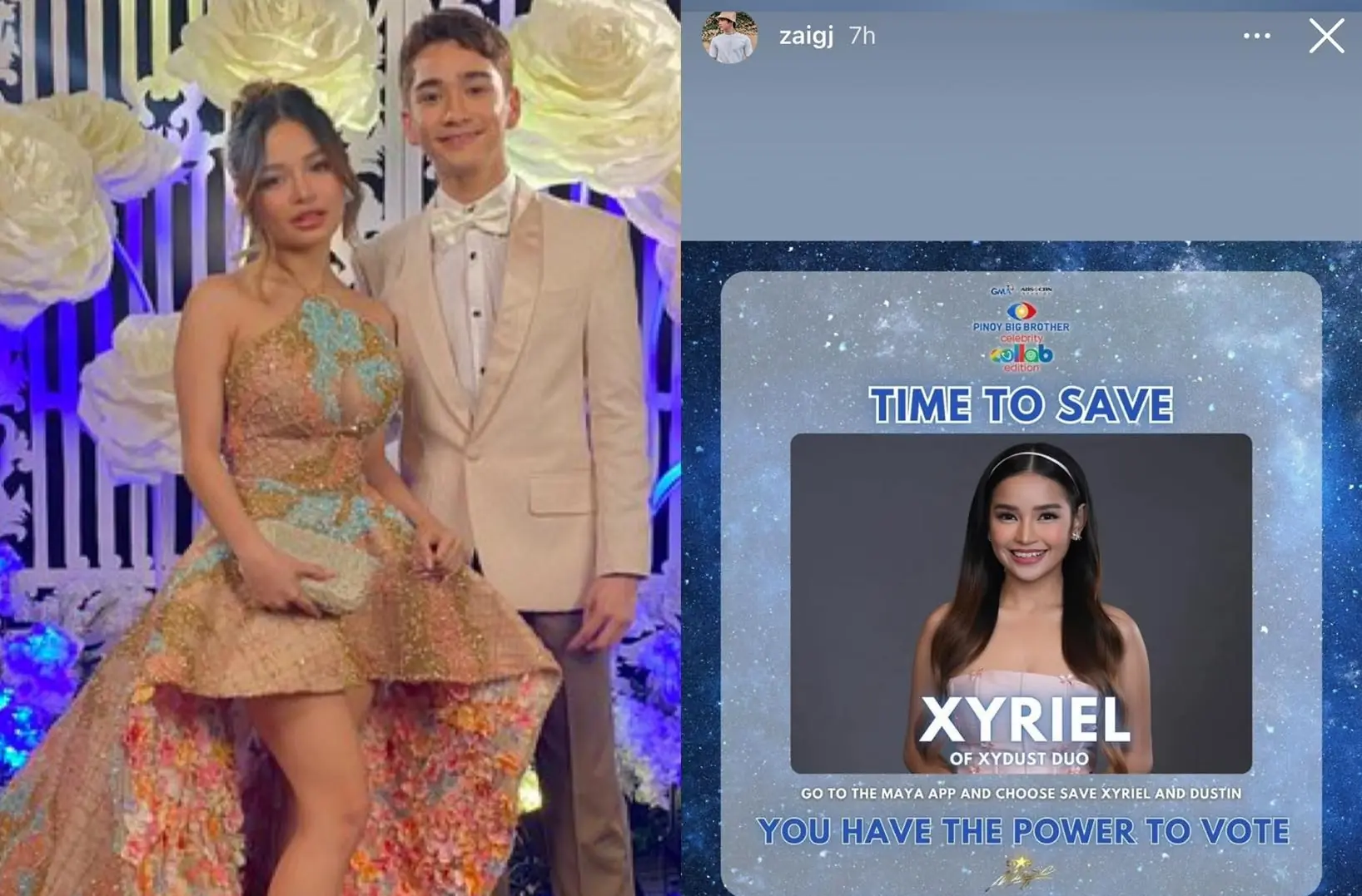 Zaijian Jaranilla encourages followers to "save" Xyriel Manabat from being evicted on Pinoy Big Brother