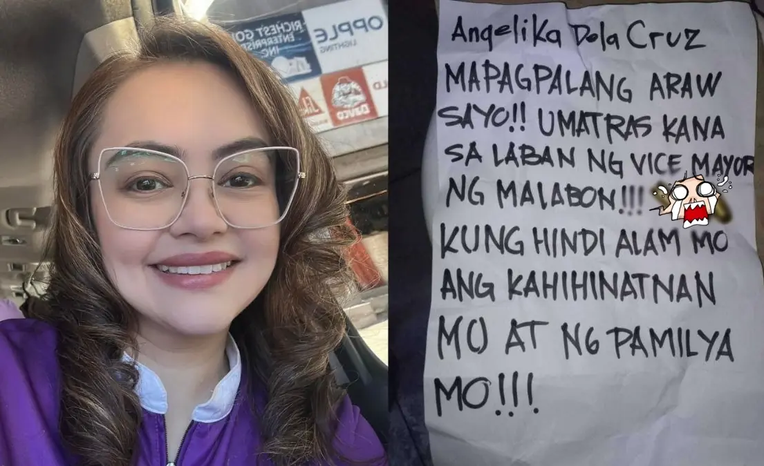 Angelika dela Cruz received an anonymous threat letter with 3 sh0cking objects