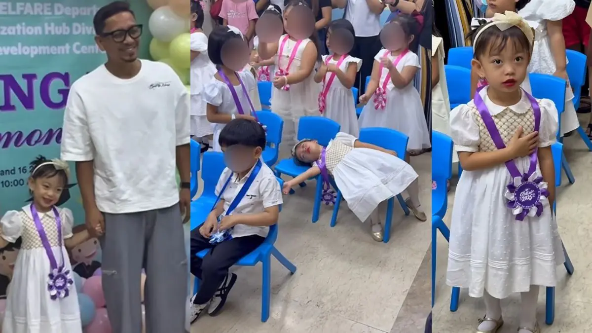 Sarina Hilario’s Nap at Moving-Up Ceremony Goes Viral, Delighting Netizens