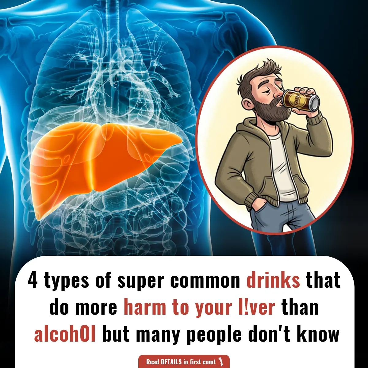 4 types of super common drinks that do more harm to your l!ver than alcoh0l but many people don't know