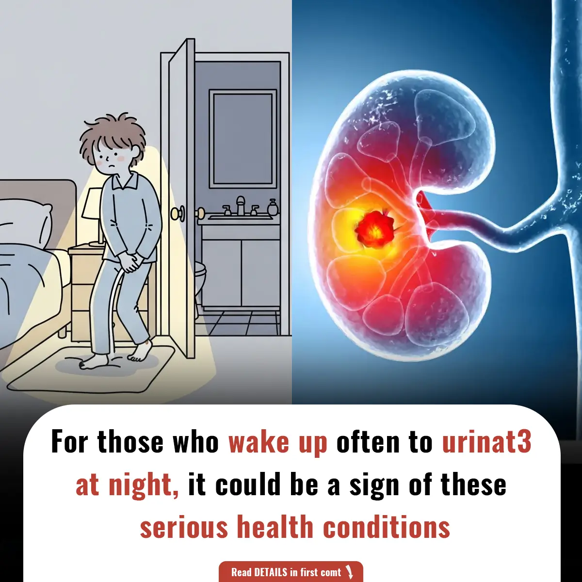 For those who wake up more than 2 twice to urinate at night, it could be a sign of these serious health conditions