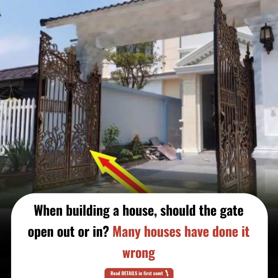 When building a house, should the gate open out or in? Many houses have done it wrong