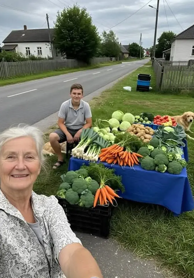 From Darkness to Growth: A Grandmother and Grandson’s Roadside Vegetable Stand Journey