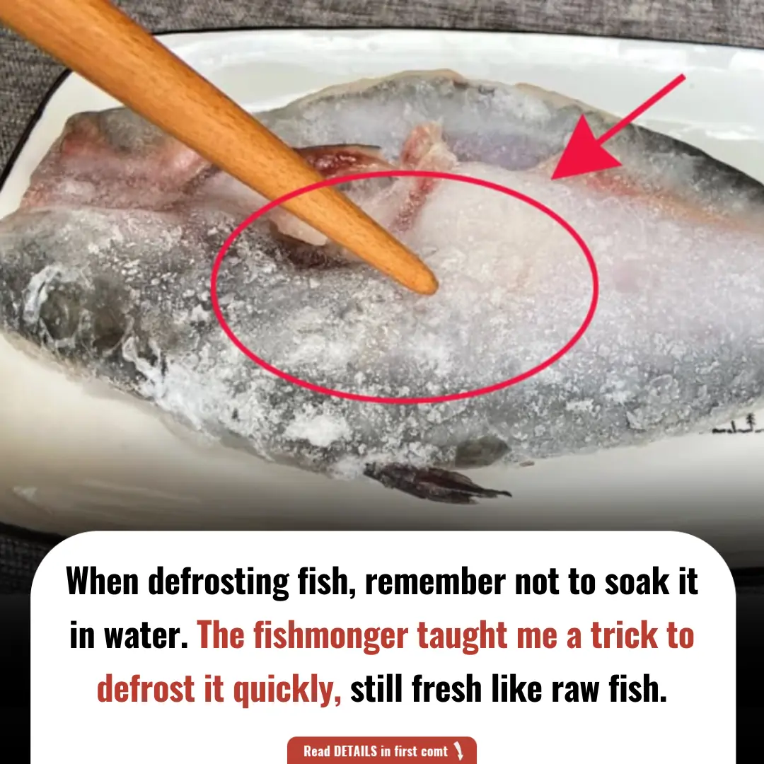 When defrosting fish, remember not to soak it in water. The fishmonger taught me a trick to defrost it quickly, still fresh like raw fish