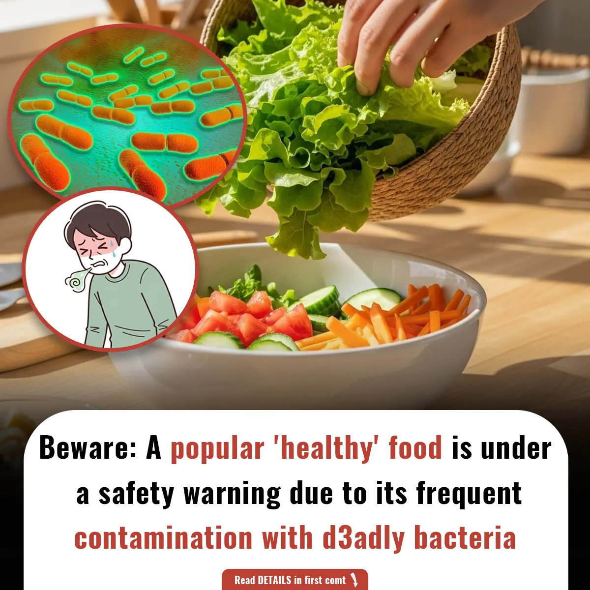 Beware: A popular 'healthy' food is under a safety warning due to its frequent contamination with d3adly bacteria