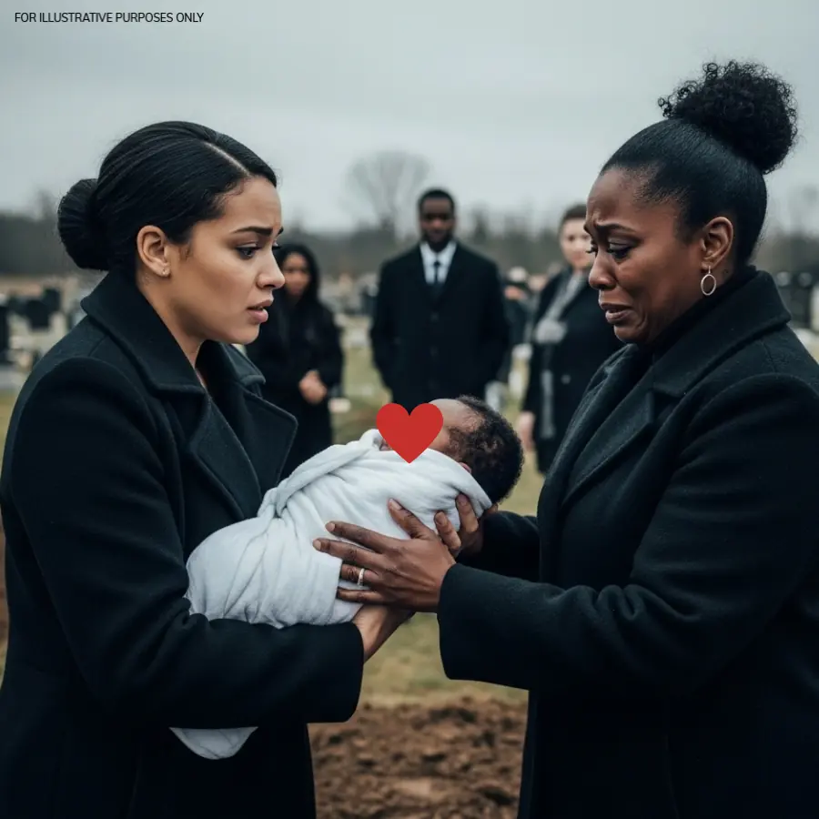 At Husband's Funeral Wife Meets a Woman with His Baby in Her Arms