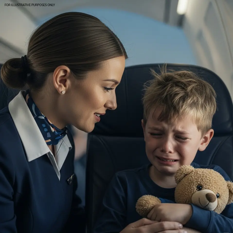 Stewardess Hears Crying from Lavatory, Finds Kid Who Wasn't on Passenger List