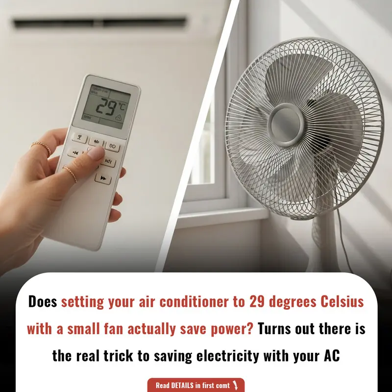 Does setting your air conditioner to 29 degrees Celsius with a small fan actually save power? Turns out there is the real trick to saving electricity with your AC