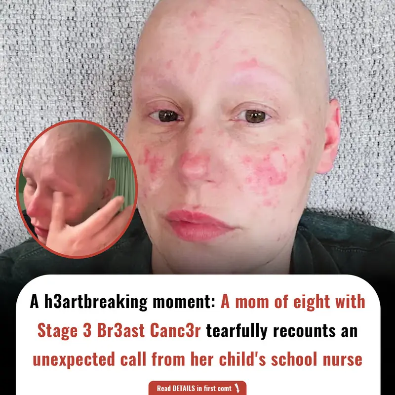 A h3artbreaking moment: A mom of eight with Stage 3 Br3ast Canc3r tearfully recounts an unexpected call from her child's school nurse