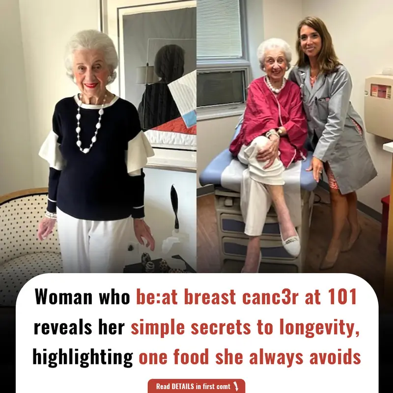 Woman who beat breast canc3r at 101 reveals her simple secrets to longevity, highlighting one food she always avoids