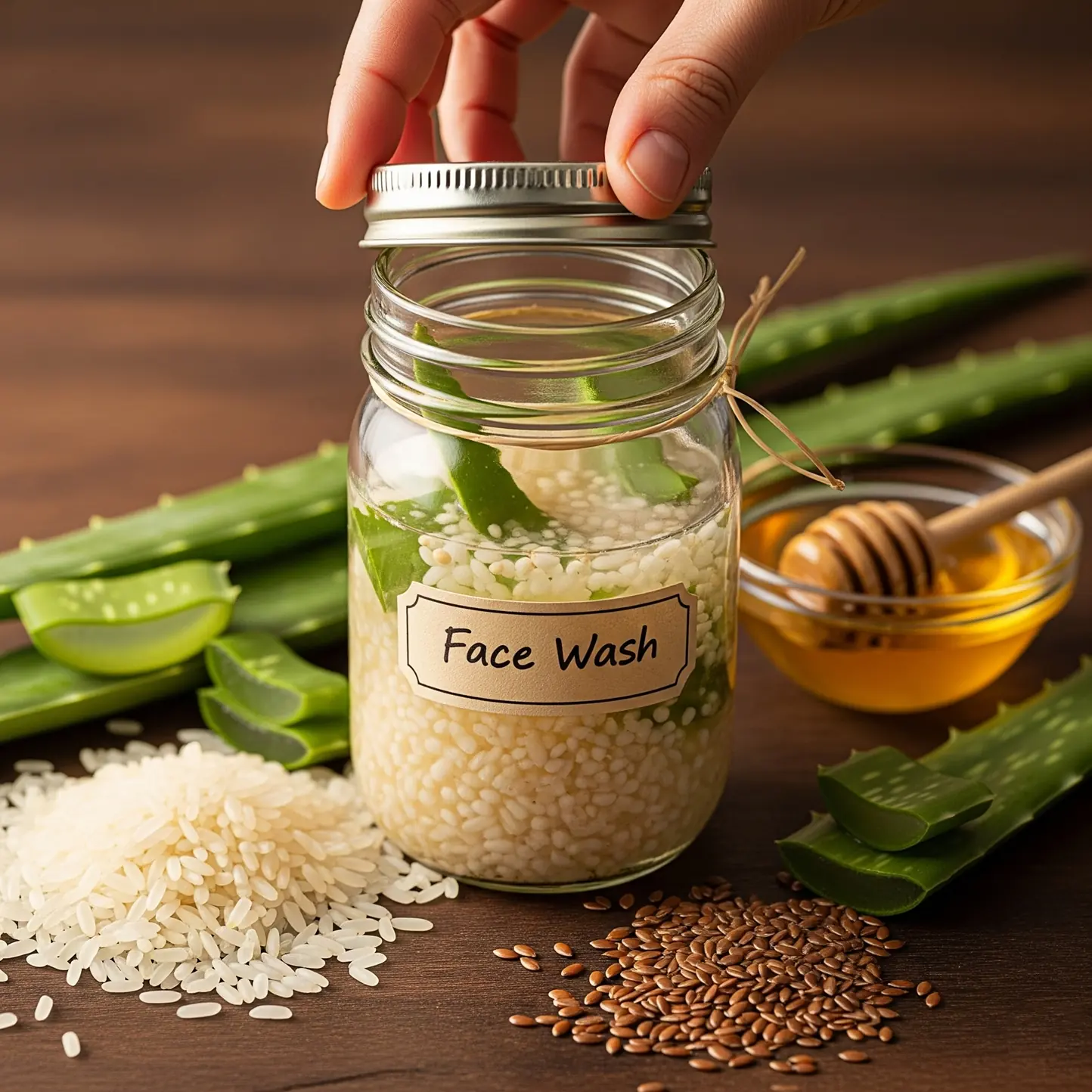 Rice Aloe Face Wash: Japanese DIY For No Wrinkles, Tighten Pores, Clear Skin