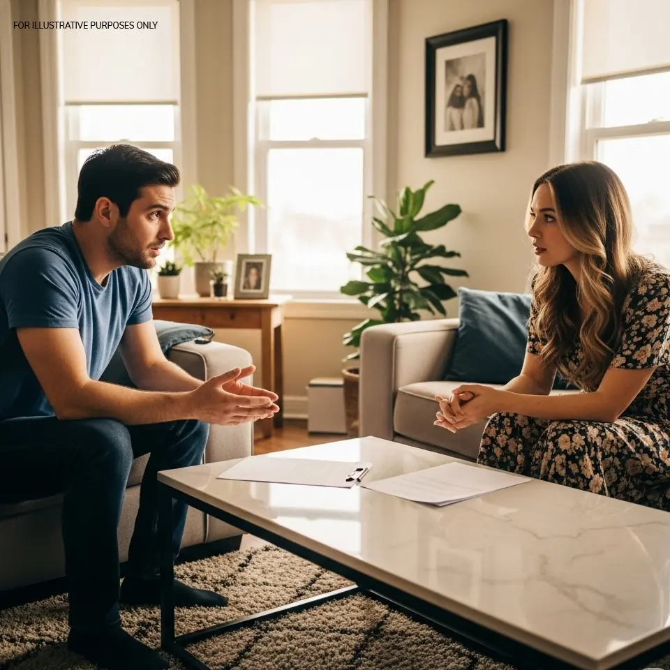 I’ve filed for divorce — and the property division too. Just so you know, half of your apartment belongs to me now