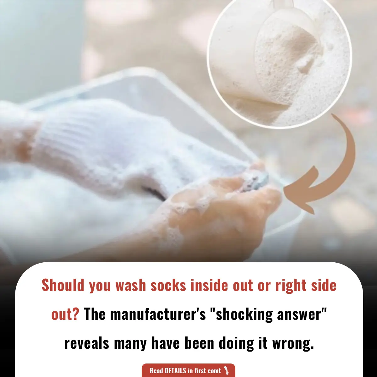 Should you wash socks inside out or right side out? The manufacturer's "shocking answer" reveals many have been doing it wrong.