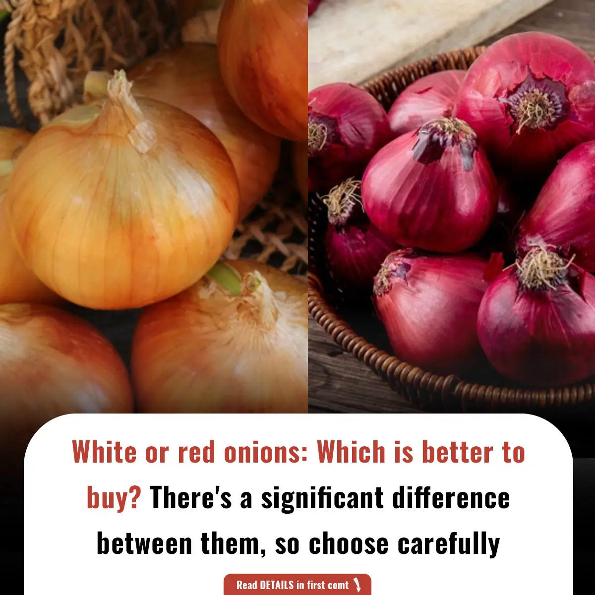 White or red onions: Which is better to buy? There's a significant difference between them, so choose carefully