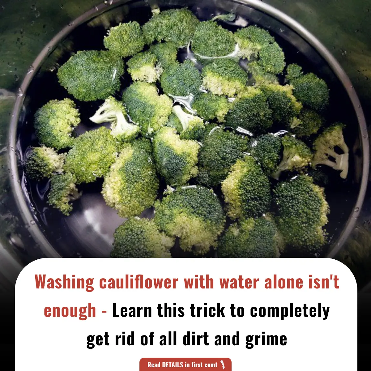 Washing cauliflower with water alone isn't enough - Learn this trick to completely get rid of all dirt and grime