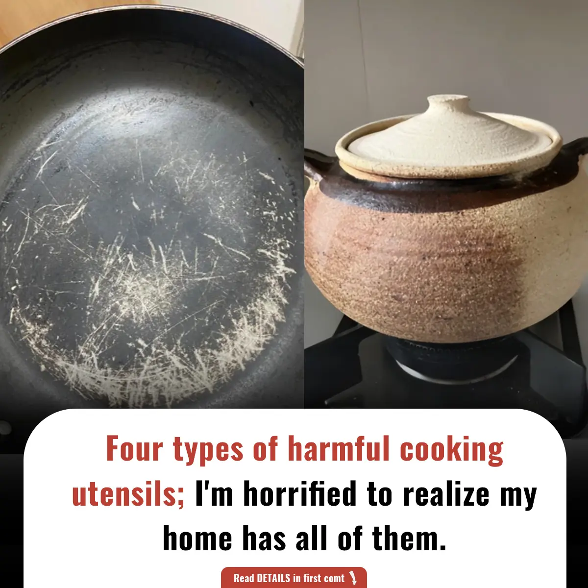Four types of harmful cooking utensils; I'm horrified to realize my home has all of them.