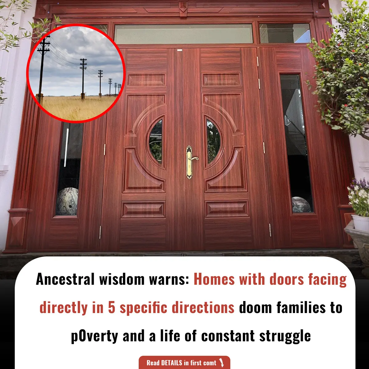 Ancestral wisdom warns: Homes with doors facing directly in 5 specific directions doom families to p0verty and a life of constant struggle