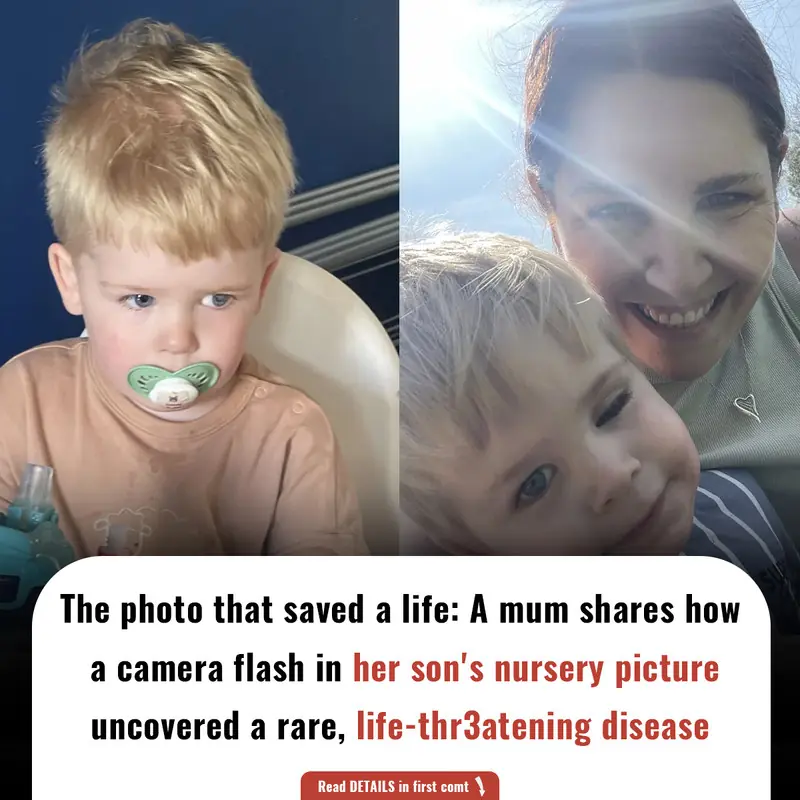 The photo that saved a life: A mum shares how a camera flash in her son's nursery picture uncovered a rare, life-thr3atening disease