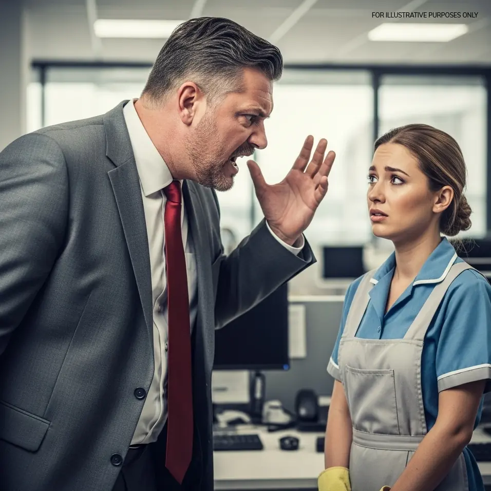 The boss’s daughter got a job as a cleaning lady to uncover the director’s scams