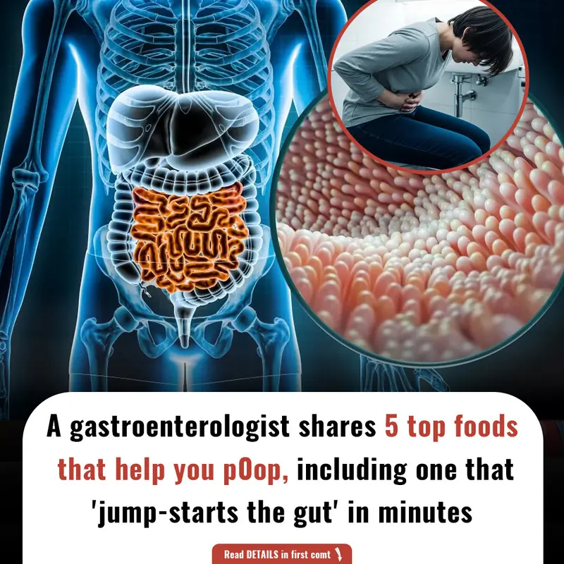 A gastroenterologist shares 5 top foods that help you p0op, including one that 'jump-starts the gut' in minutes
