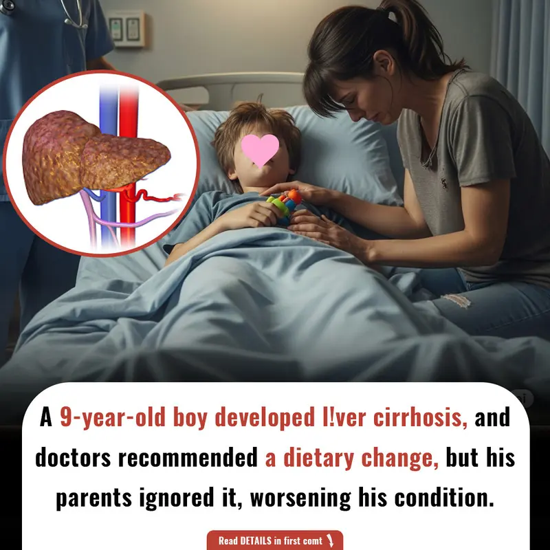 A 9-year-old boy developed l!ver cirrhosis, and doctors recommended a dietary change, but his parents ignored it, worsening his condition.