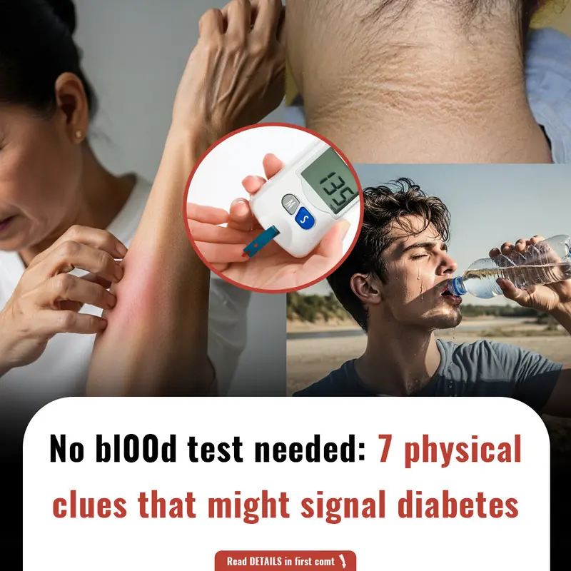 No bl00d test needed: 7 physical clues that might signal diabetes.