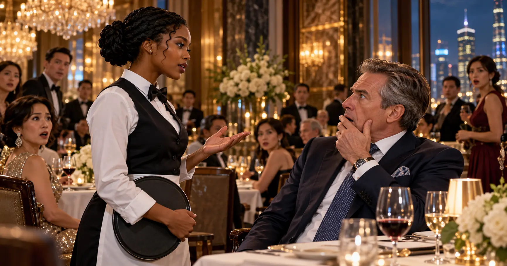 A Millionaire Made a $100,000 Bet Against a Black Waitress—Then Her Mandarin Exposed His Biggest Secret