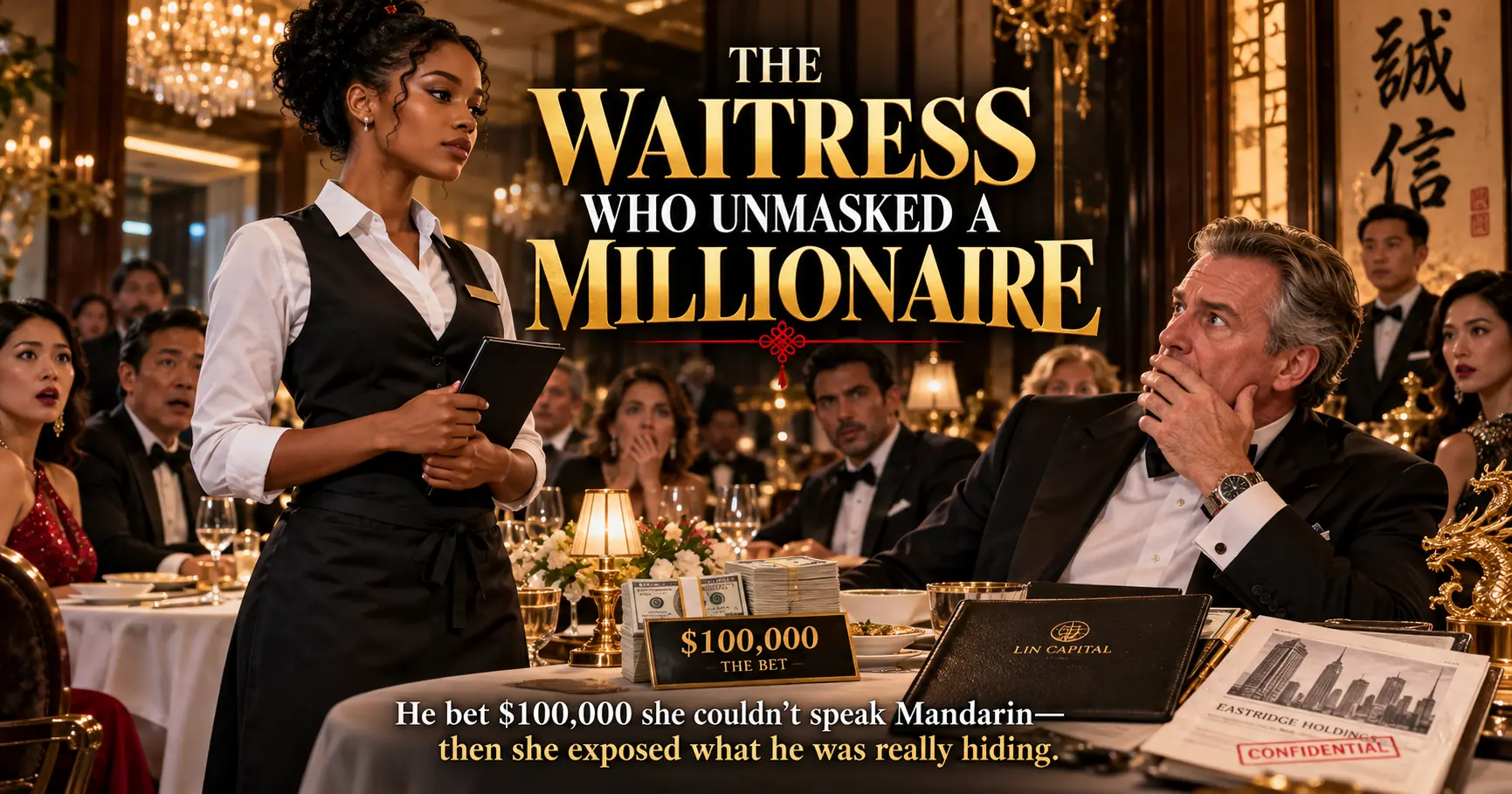 THE WAITRESS WHO UNMASKED A MILLIONAIRE