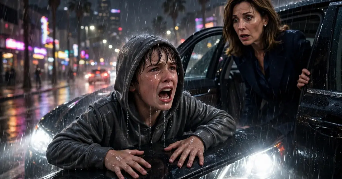 A Homeless Boy Stopped Her Car in the Rain and Screamed “You Abandoned Me, Mom”