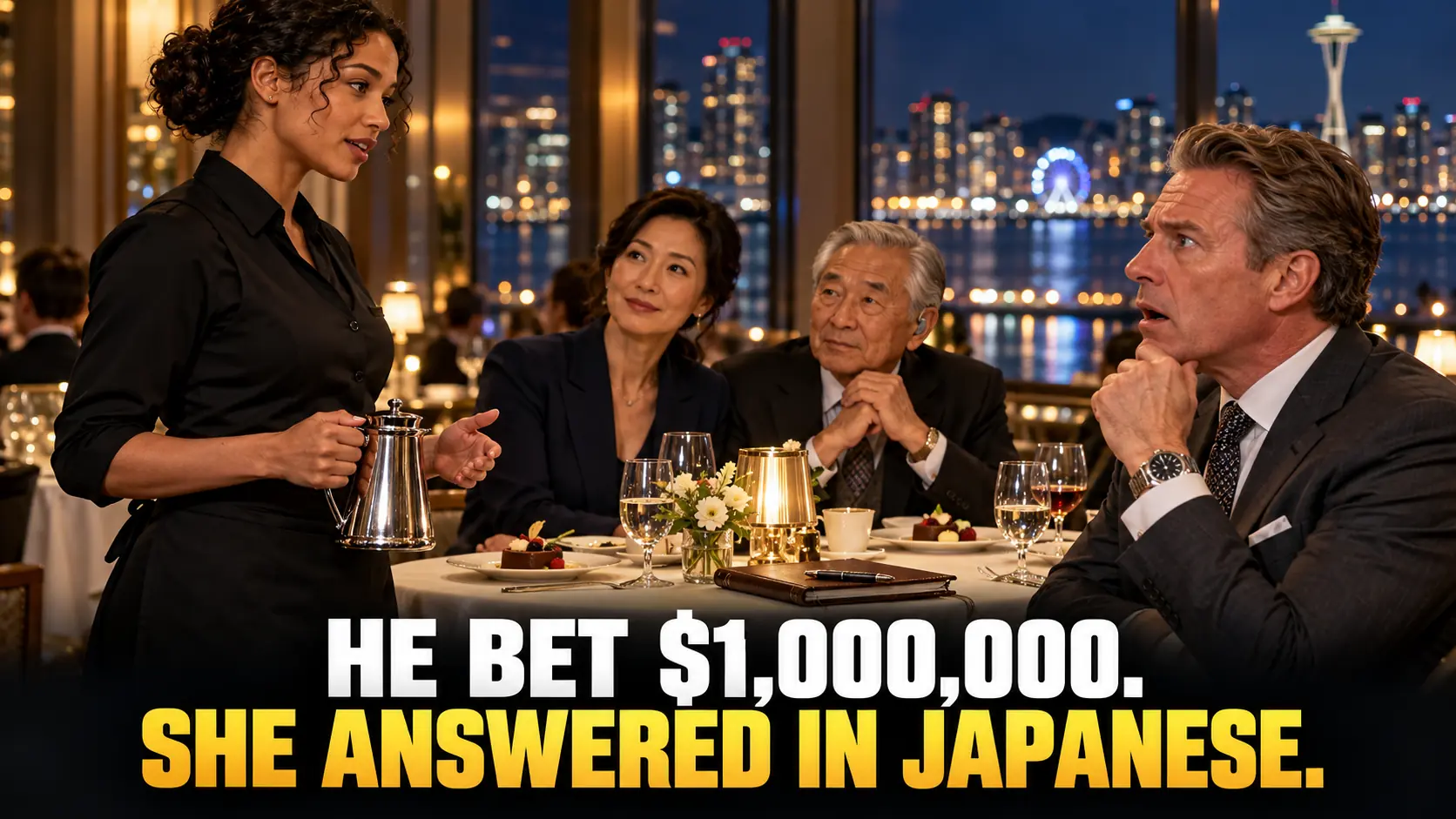 He Bet $1 Million the Waitress Couldn’t Interpret Japanese—Then She Corrected the Words His Entire Deal Depended On