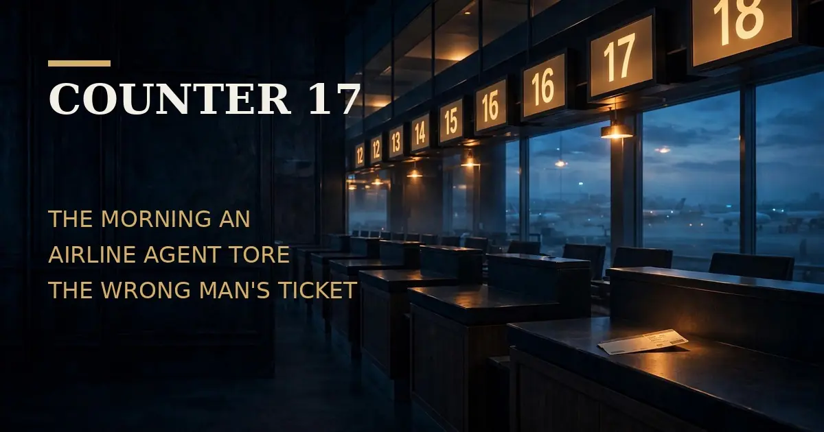 THE MORNING AN AIRLINE AGENT TORE THE WRONG MAN'S TICKET