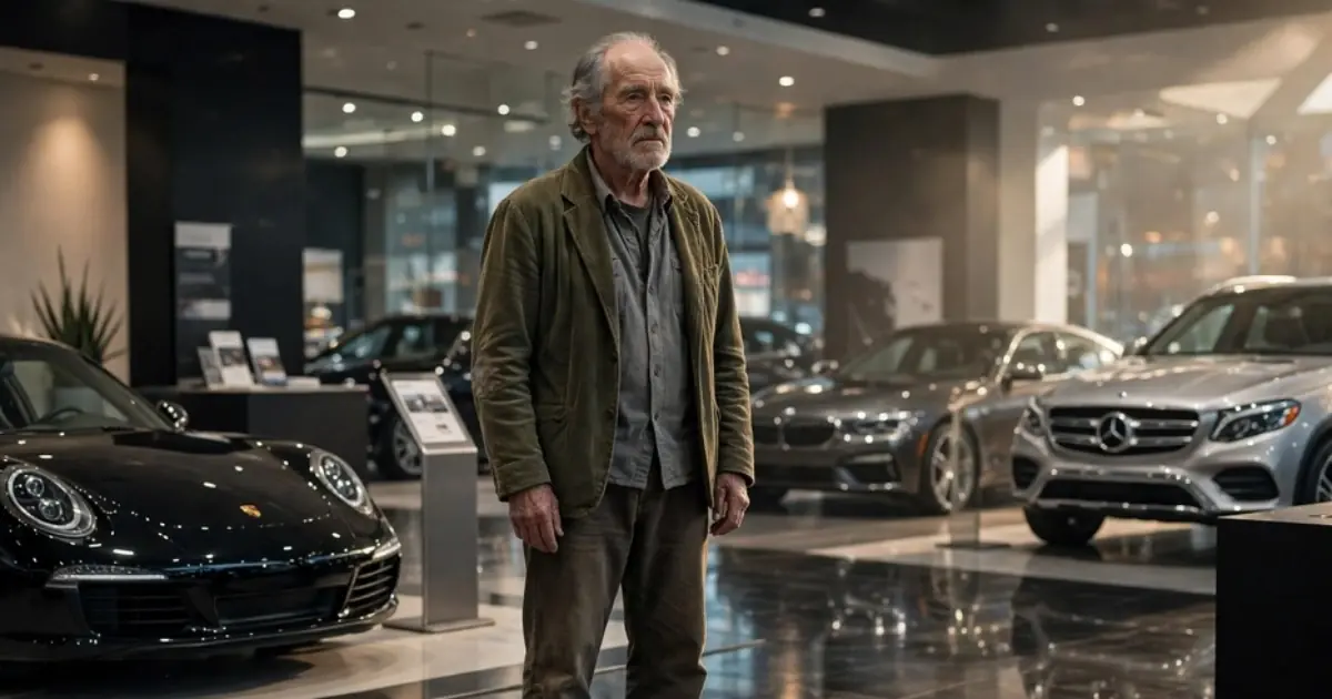 The Quiet Man in Worn Shoes: A Dealership Owner's Secret Visit, the Salesman Who Judged Him, and the Day Respect Went on Sale