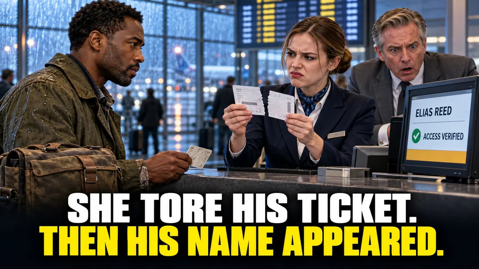 She Tore His Boarding Pass at Check-In—Then His Name Appeared on the Screen, and Her Supervisor Stopped Smiling