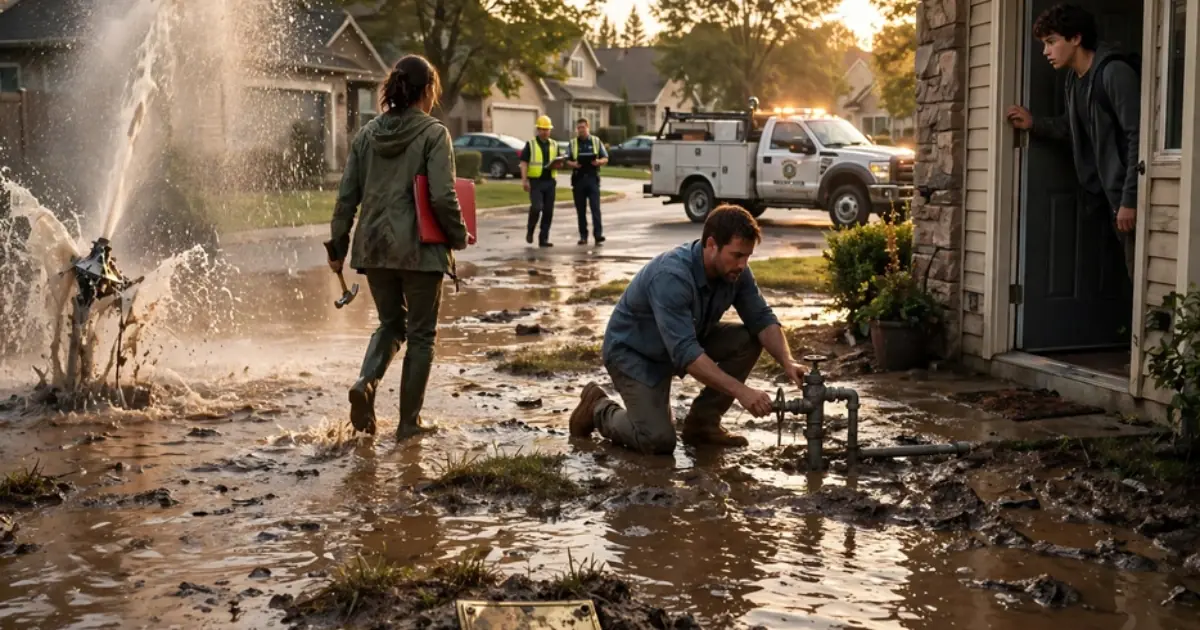 My Neighbor Smashed My Sprinkler and Flooded My Entire Property — Then the City Inspector Told Her, "Don't Leave"