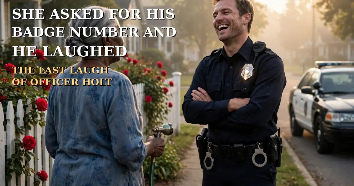 SHE ASKED FOR HIS BADGE NUMBER AND HE LAUGHED: THE LAST LAUGH OF OFFICER HOLT