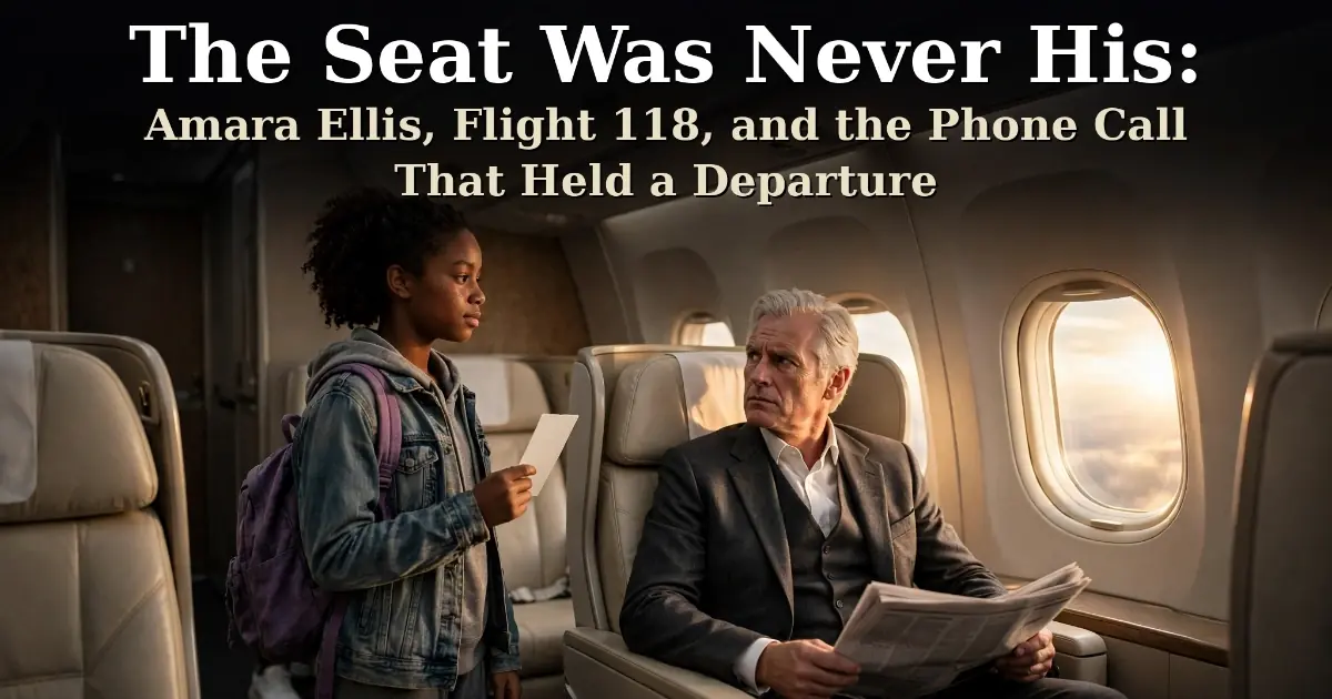 The Seat Was Never His: Amara Ellis, Flight 118, and the Phone Call That Held a Departure