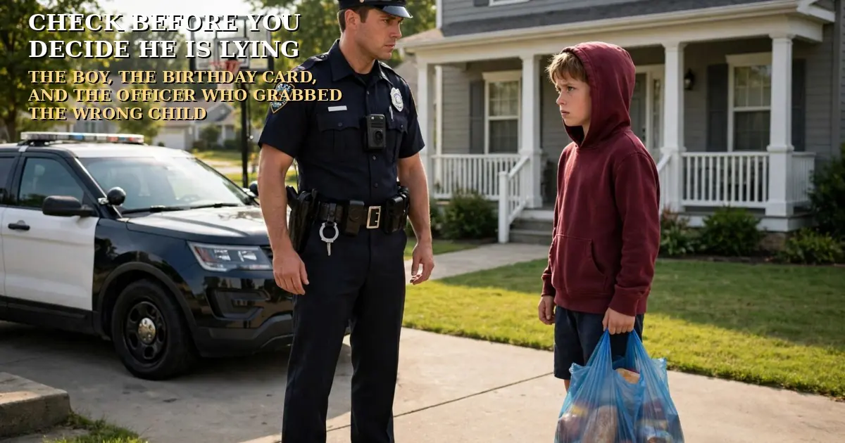 CHECK BEFORE YOU DECIDE HE IS LYING: THE BOY, THE BIRTHDAY CARD, AND THE OFFICER WHO GRABBED THE WRONG CHILD