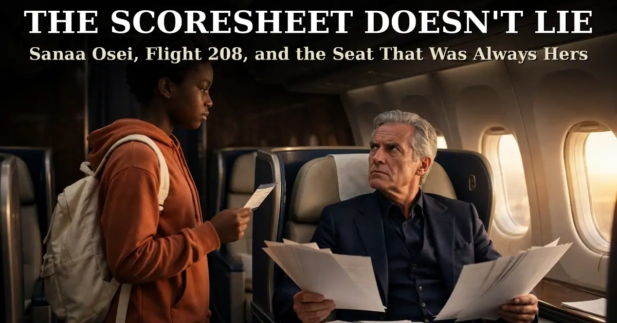 The Scoresheet Doesn't Lie: Sanaa Osei, Flight 208, and the Seat That Was Always Hers