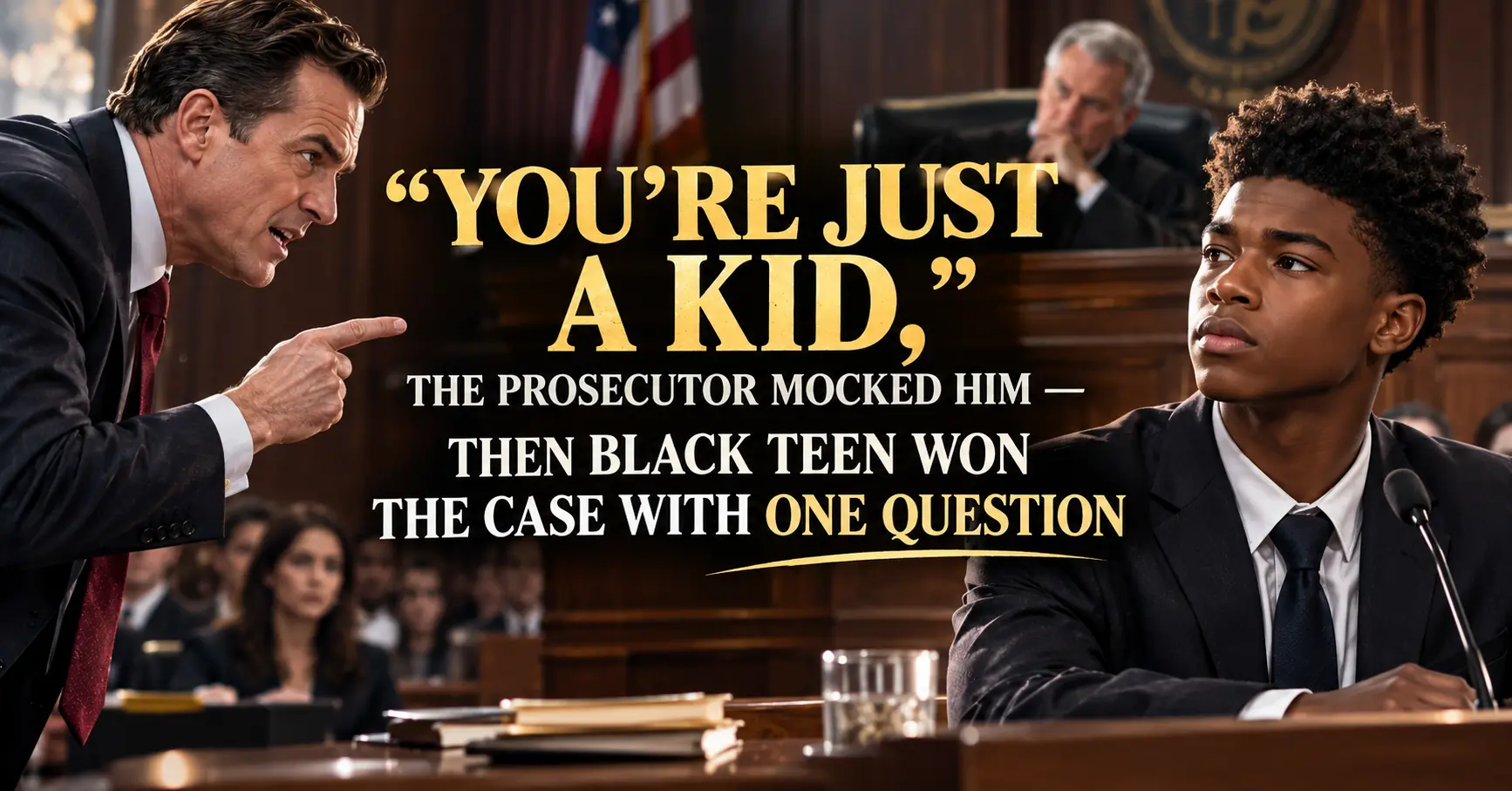 “YOU’RE JUST A KID,” THE PROSECUTOR MOCKED HIM — THEN BLACK TEEN WON THE CASE WITH ONE QUESTION